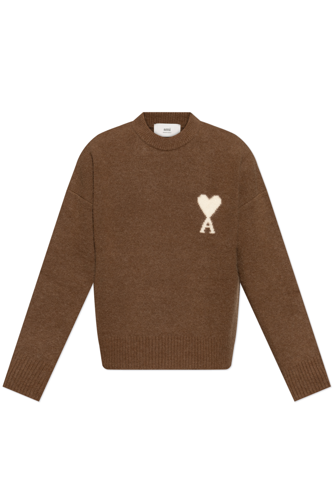 ami alexandre mattiussi 羊毛 セーター Lサイズ Brown Sweater with logo Ami Alexandre Mattiussi - Vitkac AS